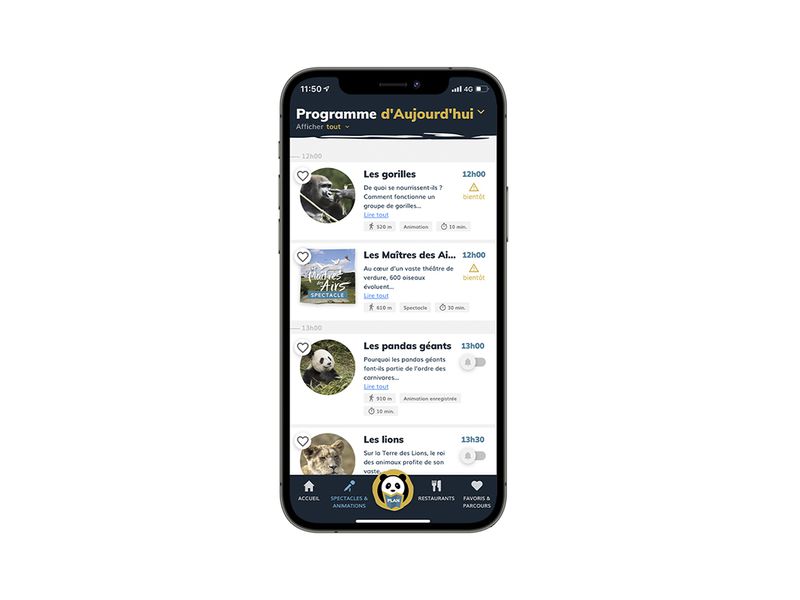 Animations pédagogiques - Application mobile du ZooParc de Beauval