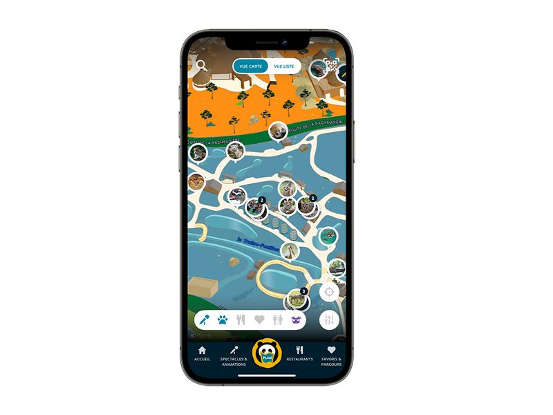 Plan du parc - Application mobile du ZooParc de Beauval
